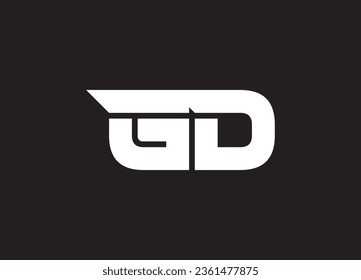 GD letter logo design and initial logo design