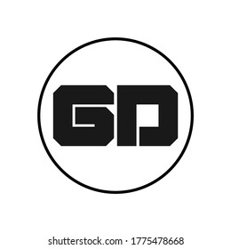 Diseño del logotipo de la letra GD con un estilo sencillo