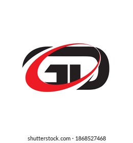 vector de diseño de logotipo de letras GD