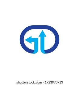 gd letter vecto ricon logo design illustration