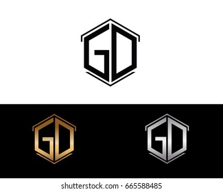 GD letters linked with hexagon shape logo


