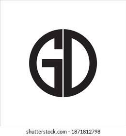 Gd Logo Monogram Circle Piece Ribbon Stock Vector (Royalty Free ...