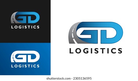 GD Logistics highway logo template