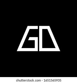 GD logo abstract monogram isolated on black background