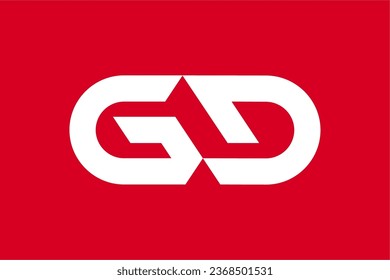 GD logo design, monogram, letter, symbol, icon. Geometric letter of G and D. Masculine and professional looks, very match for automotive, apparel, gym or fitness business