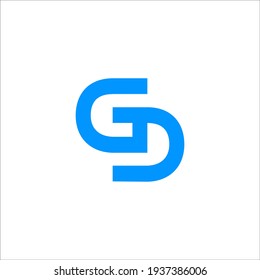 GD logo design vector sign 