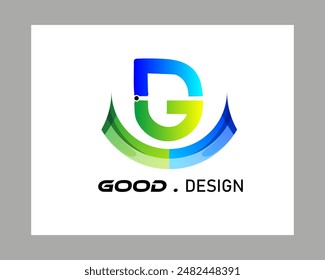 GD LOGO WITH gradient abstract.GD Monogram logo design.GD Creative and unique alphabet latte