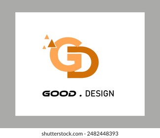 GD LOGO WITH gradient abstract.GD Monogram logo design.GD Creative and unique alphabet latte