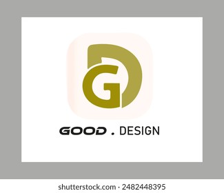 GD LOGO WITH gradient abstract.GD Monogram logo design.GD Creative and unique alphabet latte