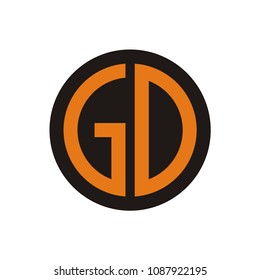 GD logo initial letter design template vector