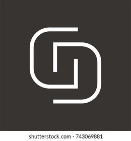 GD logo initial letter design template vector