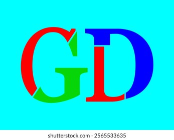 GD logo vector for label symbols or production logos