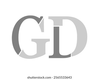 GD logo vector for label symbols or production logos