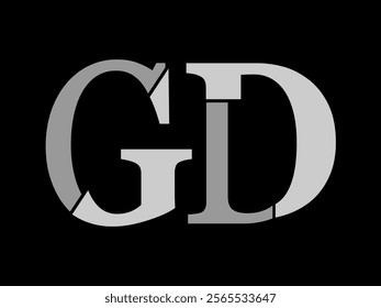 GD logo vector for label symbols or production logos