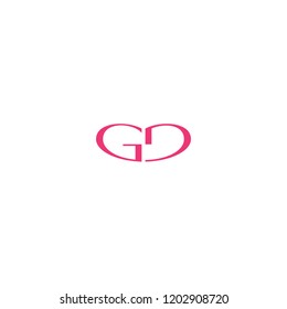GD Love Monogram Logo Design