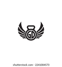 GD simple fitness gym concept in high quality professional design that will print well across any print media