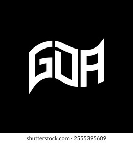 GDA logo design, GDA simple and modern logo. GDA luxurious alphabet design  