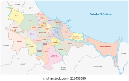 gdansk administrative map