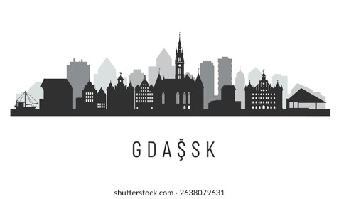 Gdansk Skyline Poland City Vector.