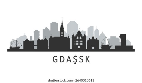Gdansk Skyline Poland Cityscape Minimalist City.
