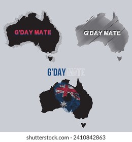 G'day vector artwork.australia day art vector for T-shirt print.