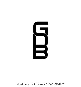 diseño de logotipo de monograma original de letra gdb