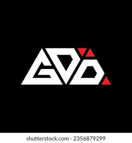 Diseño del logotipo de la letra del triángulo GDD con forma de triángulo. Monograma de diseño del logotipo del triángulo GDD. Plantilla de logotipo vectorial de triángulo GDD con color rojo. Logo triangular GDD Diseño sencillo, elegante y lujoso.