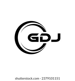 GDJ Logo Design, Inspiration for a Unique Identity. Modern Elegance and Creative Design. Watermark Your Success with the Striking this Logo.