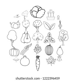 Gdn icons set. Outline set of 25 gdn vector icons for web isolated on white background