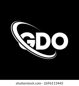 GDO logo. GDO letter. GDO letter logo design. Initials GDO logo linked with circle and uppercase monogram logo. GDO-typography for technology, business and real estate brand.