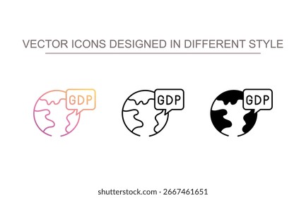 Gdp icon design with white background stock illustration