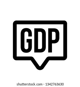 GDP investment profit, gross domestic product vector icon