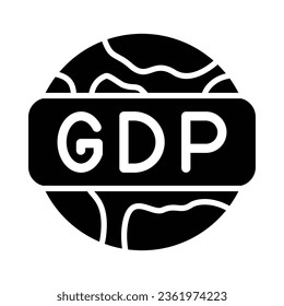 Gdp Vector Glyph Icon For Personal And Commercial Use.
