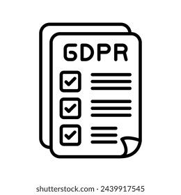 GDPR Compliance  icon in vector. Logotype
