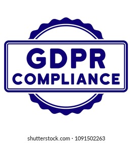 GDPR Compliance seal template. Vector element with clear design for stamps and watermarks.