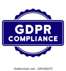 GDPR Compliance seal template. Vector element with clear design for stamps and watermarks.