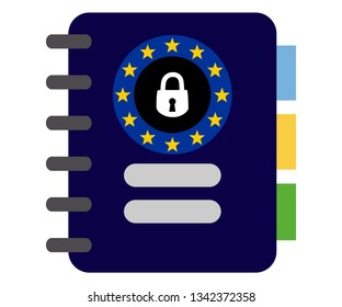 Gdpr concept, data protection, lock locked password