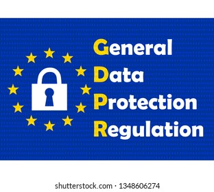 GDPR concept, data protection, lock locked password