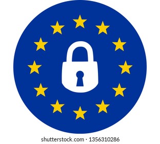 Gdpr concept, data protection, lock locked password