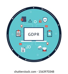 GDPR concept illustration. General Data Protection Regulation