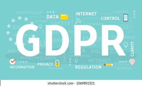 GDPR Concept Illustration. Idea Of Data Protection.