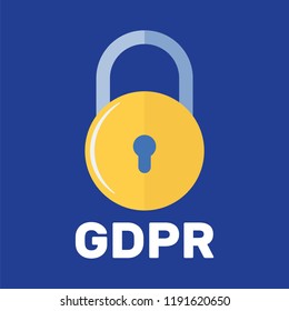 GDPR concept illustration. Idea of data protection. General rules for data protection GDPR