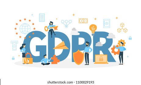 GDPR Concept Illustration. Idea Of Safety And Security.