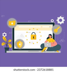 gdpr concept vector design illustration