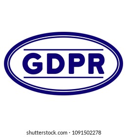 GDPR ellipse seal template. Vector element with clear design for stamps and watermarks.