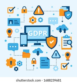 GDPR Emplate With Simple Icons.