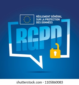 GDPR (French - RGPD Reglement general sur la protection des donnees) banner logo