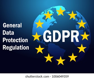 GDPR General Data Protection Regulation on 25 may 2018. GDPR Vector illustration