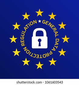 GDPR - General Data Protection Regulation. Vector illustration.