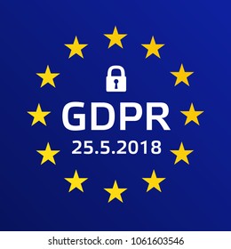 GDPR - General Data Protection Regulation. Vector illustration.